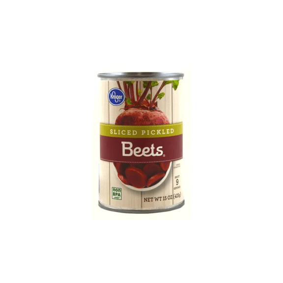 KR Sliced Pickled Beets Zesty Vinegar Brine 15oz Can