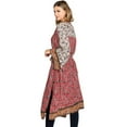 thumbnail image 2 of Love Stitch Women's Bohemian Floral Kimono Layering Robe Cardigan (S, Red), 2 of 5
