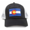 thumbnail image 2 of Colorado Flag Hat Men and Women – Snapback Trucker Baseball Cap by International Tie (Black White), 2 of 5