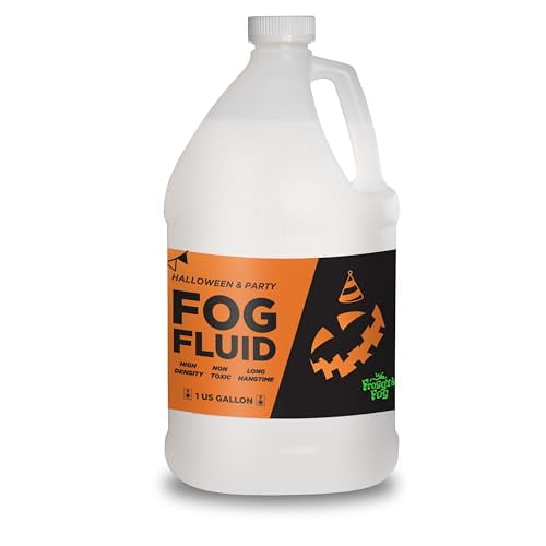 Froggy's Fog Halloween and Party Fog – 1 Gallon Fog Juice for Fog Machines, Premium Water-Based Fog Fluid for Outdoor Halloween Fog Effects, DJs, Parties, Haunted Houses & Live Stage Events