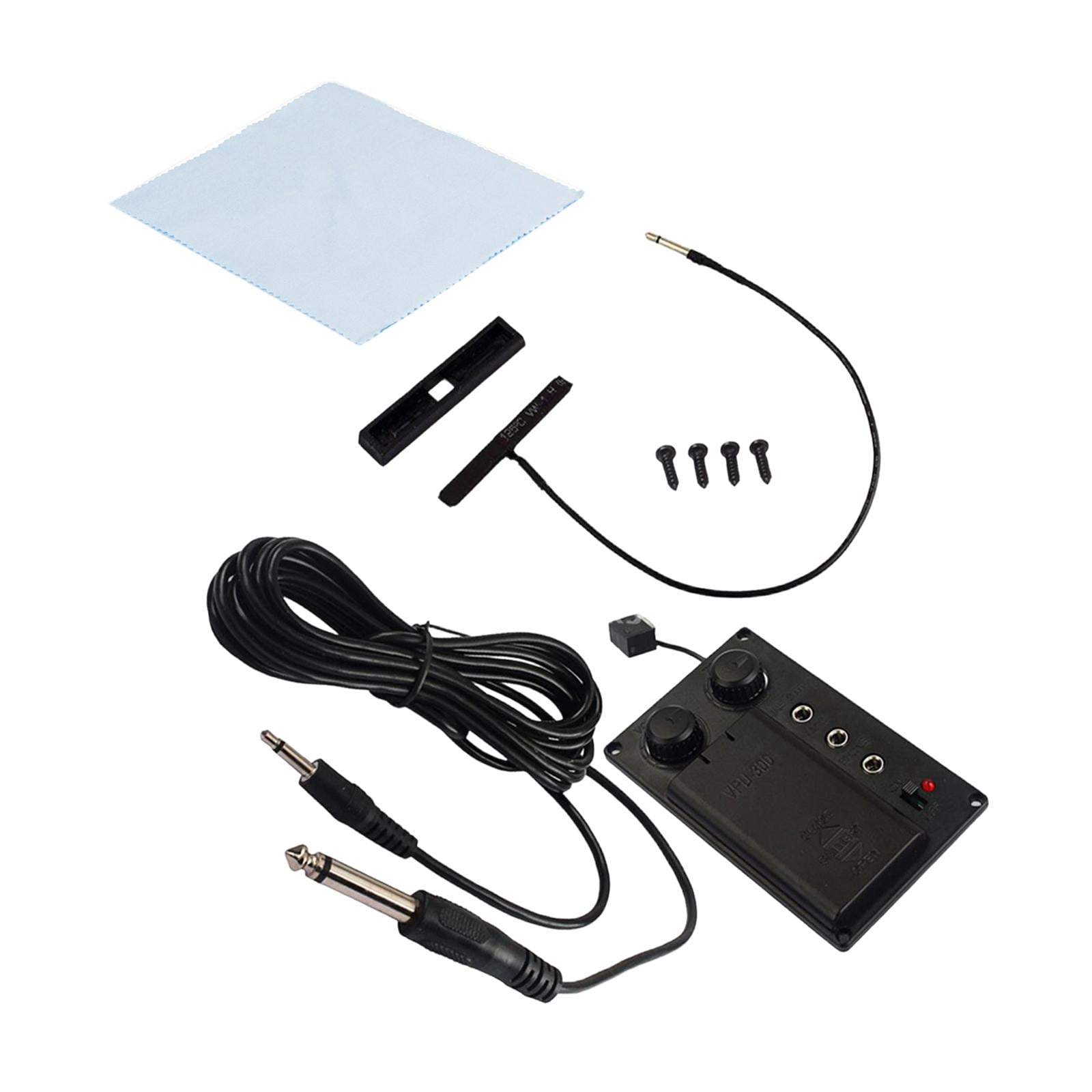 MERIGLARE Violin Pickup, VPU-300 Portable Musical Instrument Accessory Microphone Pickup for Bass, Banjo, Ukulele, Harp, Acoustic Guitars