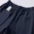 thumbnail image 5 of LMOIPLI Men's Basic Straight Casual Pants Elastic Drawstring Waist Stretch Soft Wrinkle Proof Daily Trousers with Side Pockets Navy M, 5 of 7
