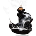 thumbnail image 1 of Soporte para incienso, bandeja receptora de incienso, estatua combinada, esculturas de aromaterapia, incensario de reflujo de cono de cerámica, 1 of 5
