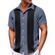 thumbnail image 2 of Men's Hawaiian Printed Button Short Sleeve Shirts Men's Casual Fashion Short Sleeve Shirts L, 2 of 4