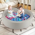thumbnail image 3 of Barara King 25D Sponge Filling Foam Ball Pit 41.5 Inch Round Washable Gray Cover, 3 of 8