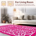 thumbnail image 2 of ODIKA 6'x9' Machine Washable Non-Slip Area Rug, Modern Lattice Interwoven Trellis Trendy Contemporary Stylish Design High Traffic Rug with Pad, Pink, 449012, 2 of 8