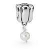 Pandora Sterling Silver Hanging Pearl Dangle Charm Retired - 790208LCZ