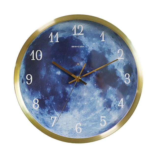 Reloj de pared Zulema Reloj luminoso a batería dorado