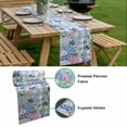 thumbnail image 5 of Watercolor Flowers Table Runner - 72 Inch Long, Kitchen Dining Table Runner Dresser Scarves, Spring Floral Butterflies Blue Plaid Farmhouse Decor for Coffee Tables Wedding Party Banquet, 5 of 8
