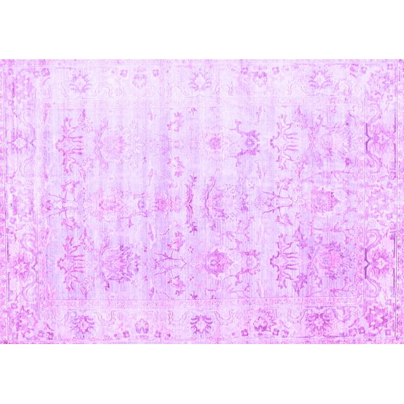 Ahgly Company Indoor Rectangle Persian Purple Traditional Area Rugs, 7' x 10'