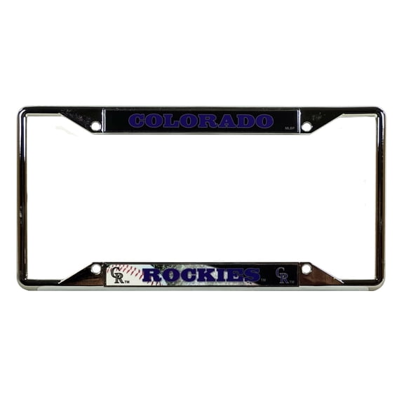 Colorado MLB Rockies Chrome EZ View License Plate Frame
