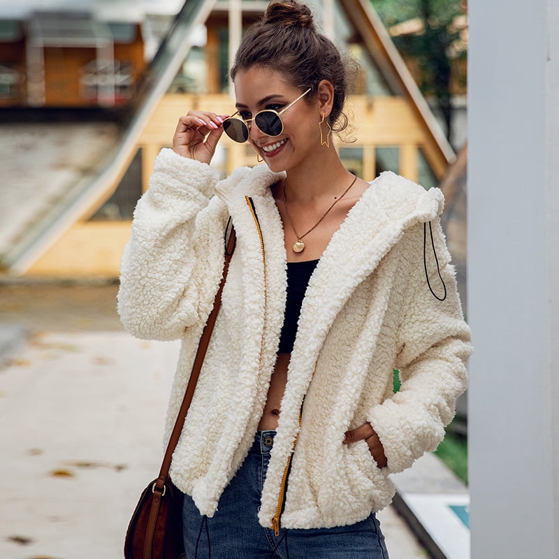 Gome-z Chic Knitting Fluffy Shaggy Jacket Coat Women Sweater Long Sleeve Soft Outerwear Autumn Winter Hairy Faux Fur Cardigan 