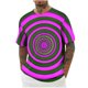 thumbnail image 1 of Mens Camisas de Manga Corta Impresión Casual Deportes Cuello Redondo Blusa, Poliéster Ligero para la Primavera Verano Al Aire Libre Uso Diario, 1 of 4