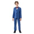 thumbnail image 2 of Boys’ Formal Suit 6 Piece Set, Toddler Tuxedos for Wedding, Suits for Teens Boy Dress School Clothes Blue 7-8 Years, 2 of 7