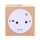thumbnail image 2 of Reloj despertador silencioso cuadrado de madera creativo con luz nocturna, 2 of 8