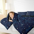thumbnail image 4 of Manfei Vast Starry Sky Queen Comforter Set,Moon Print Bedding Sets,Dreamy Blue Bedding Comforter Set,Super Cozy Room Decor Reversible,3-Piece, 4 of 8