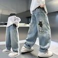 thumbnail image 6 of Gubotare Kids Jeans Boys Jeans, Big Boy & Little Kids Stretch Slim Fit Pants, Jeans for Boys Size 10-11 (Blue,10-11 Years), 6 of 6