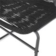 thumbnail image 2 of Noble House Chaise de Club Tressée en Corde pour Extérieur en Noir (Ensemble de 2), 2 of 12