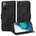 thumbnail image 2 of ELEHOLD For Samsung Galaxy S20 Leather Wallet Phone Case, Embossed Diamond Folio Flip Cover, Card Holder Cash Slot, Stand Support, Wrist Strap Lanyard -Black, 2 of 10