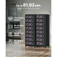 thumbnail image 4 of KFFKFF 48V 100Ah LiFePO4 Lithium Battery with Integrated 100A BMS, 51.2V Server Rack Design, Bluetooth Monitoring, 5.12kWh Capacity, Up to 6000 Cycles, LCD Screen, Ideal for Off-Grid, Solar Systems, 4 of 9