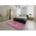 thumbnail image 4 of Ahgly Company Indoor Square Mid-Century Modern Dark Hot Pink Oriental Area Rugs, 4' Square, 4 of 6