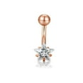 thumbnail image 4 of 14pcs 14G Belly Button Rings Stainless Steel 14G Belly Button 10mm Kit for Teen Girls Women Rose Gold, 4 of 9
