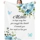 thumbnail image 1 of LHSHID Gifts for Mom Blanket for Mom from Daughter Son Birthday Gifts for Mom Flower Butterfly Soft Flannel Throw Blanket for Sofa Couch 30"x40", 1 of 7