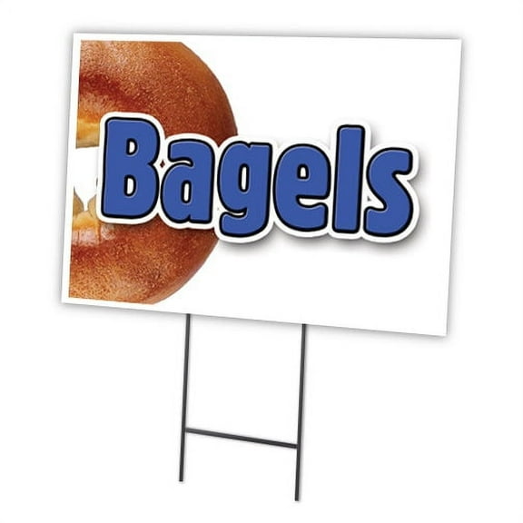 SignMission C-2436 Bagels1 24 x 36 in. Bagels1 Yard Sign & Stake