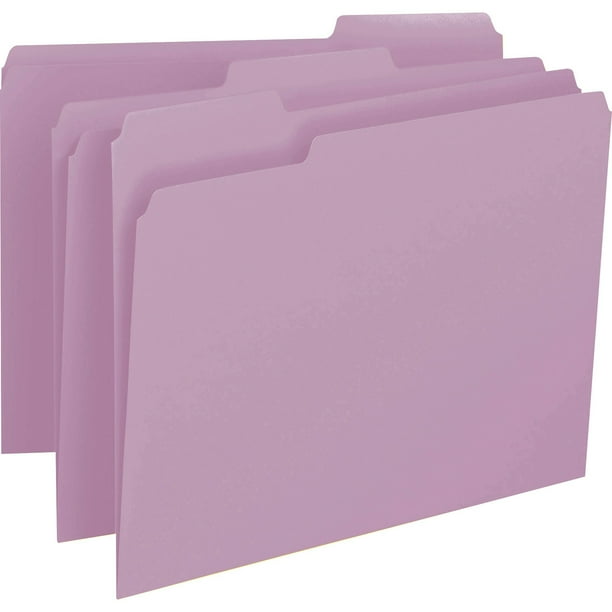 Smead File Folders, Lavender, 100 / Box (Quantity)