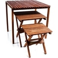 thumbnail image 4 of BYER OF MAINE, Pangean Folding Wooden Table, Easy to Fold and Carry Wooden Camp Table, Match Pangean Furniture, 20" L x 20" W x 22" H, 4 of 9