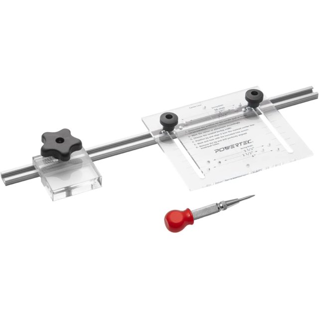 POWERTEC 71376 Deluxe Drawer Pull Installation Jig Template Kit for