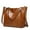 Brown, variant on JVBTVB Women's Faux Oil Wax Leather Tote Bag Soft Shoulder Handbag Purse For Work Daily Travel