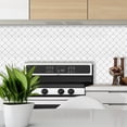 thumbnail image 4 of Upgrade Self Adhesive White Arabesque Vinyl Wall Tlie Lantern Peel and Stick Backsplash-10 Sheet, 4 of 6