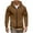 001 Brown, variant on Dagegui Hoodie for Men Solid Color Zip Up Hooded Sweatshirt Outerwear Thin Fleece Long Sleeve Tops Casual Workout Athletic Coats with Pockets Black S