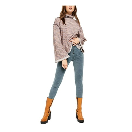 FREE PEOPLE Womens Gray Corduroy Skinny Pants Size: 26 Waist