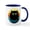 White/Navy Inside, variant on CafePress - Black Cat Retro Sunset Mugs - 11 oz Ceramic Mug - Novelty Coffee Tea Cup