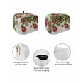 thumbnail image 2 of Fsddascl Red Green Balls Christmas Small Toaster Cover 2 Slice, Kitchen Appliance Covers, Xmas Pine Needle Snowflake Toaster Oven Cover with Loop, Bread Machine Cover Polyester Dust Cover Protection, 2 of 5
