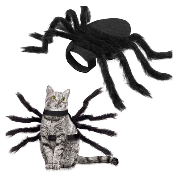 Halloween Spider Costume for Dog Cat, Halloween Pet Costume Halloween Decorations, Spider Decor Halloween Party Supply, Spider Cosplay Costumes for Small Medium Dogs and Cats(Black)