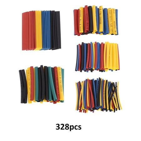 

Andoer 8 Sizes Professional Colorful Polyolefin 2:1 Halogen-Free Heat Shrink Tubing Tube Sleeving φ1.0-φ14.0