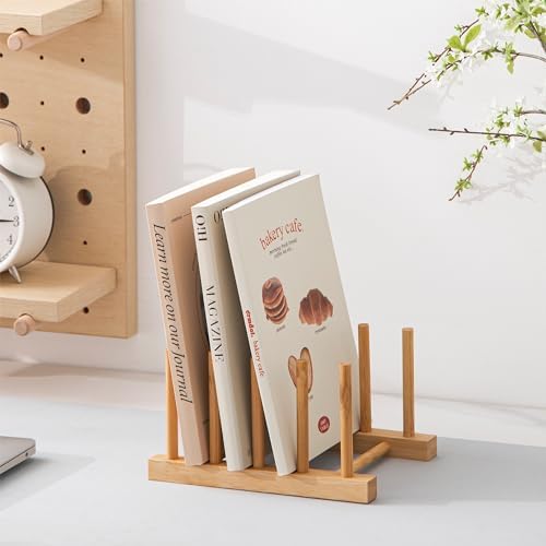 4pcs Bamboo Dish Plate Bowl Cup Book Pot Lid Cutting Board Drying Rack Stand Drainer Storage Holder Organizer Kitchen Cabinet（Keep Dry）