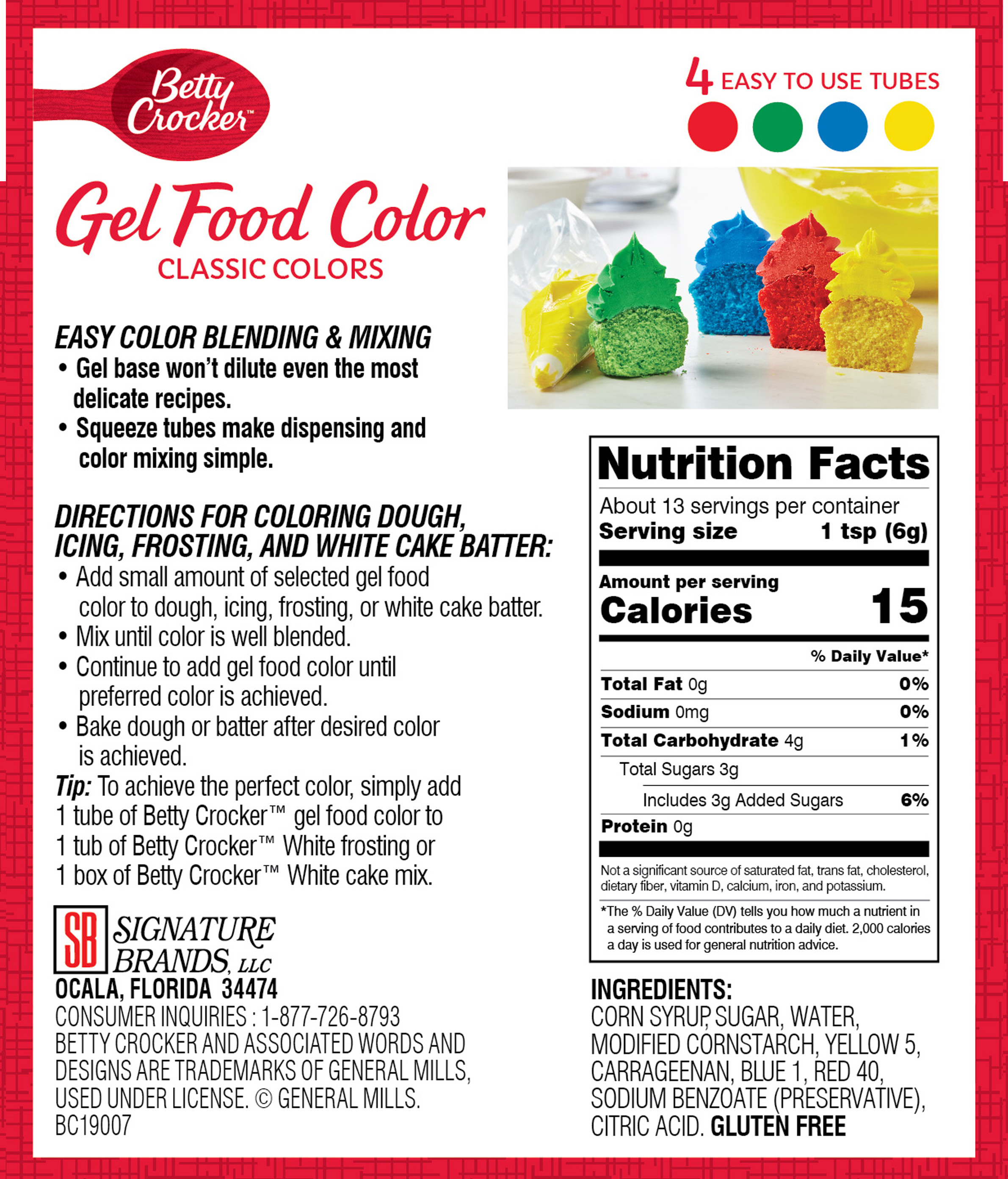 Betty Crocker Decorating Gel Food Color in Classic Colors, 2.7 oz. - image 2 of 3