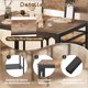 thumbnail image 4 of Conjunto de Comedor para 4-5 Personas, Compuesto por Dos Sillas de Comedor y un Banco. Adecuado para Comedores, Cocinas y Cafeterías, 110 × 70 × 75 cm (Marrón), 4 of 6