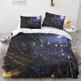 thumbnail image 2 of Gothic Skeleton Bedding Set Printed Pattern Duvet Cover With Pillowcases Skull Print Microfiber Bedding, For Adults Kids Girls Rooms 135*200 Cm, 2 of 5