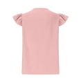 thumbnail image 4 of Xysaqa Womens Summer Tank Tops 2025 Casual Tie Front Pleated T-Shirts Loose Fits Tunic Tops Sleeveless Shirts Flowy Blouses Pink XL Clearance, 4 of 5