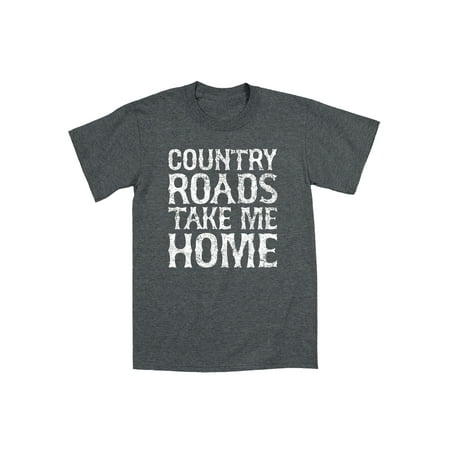 - Country Roads Take Me Home Cowboy Bluegrass Retro Music Novelty Mens T-Shirt