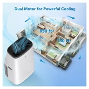 15000 BTU Portable Air Conditioners,5-In-1 Vertical AC with Remote,Cools Up to 850 Sq.Ft,Quiet Operation,Includes Fan,Dehumidifier, Timer Functions,Ideal for Bedroom or Office,Window Kit
