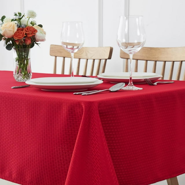 Mantel maxmill, 178 x 305 cm, rojo, impermeable y antiarrugas