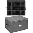 thumbnail image 3 of Cajas de almacenamiento, contenedores de caja de almacenamiento para copas de vino para cristalería o cristal, sostiene copas de vino tinto o blanco, 3 of 5