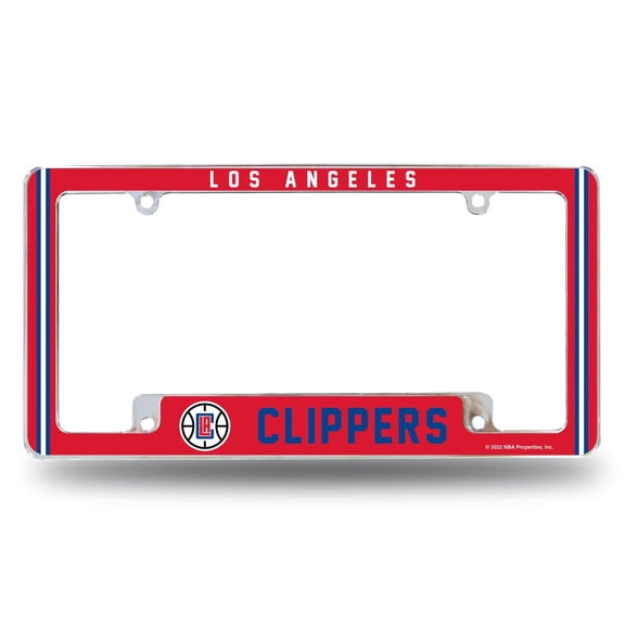 Los Angeles Basketball Clippers Chrome Metal License Plate Frame