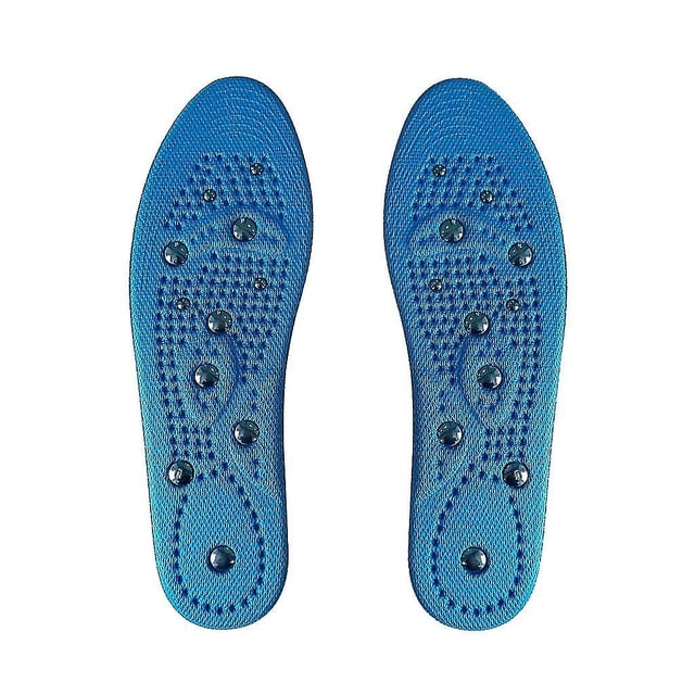Plantillas magnéticas adelgazantes azules, 2 pares de plantillas magnéticas de acupresión 35-40, terapia magnética, tamaño de reflexología podal